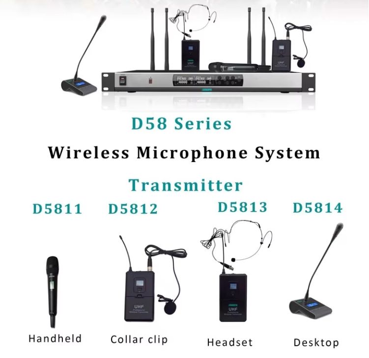 D5815: 2 Channels Wireless Microphone System Receiver