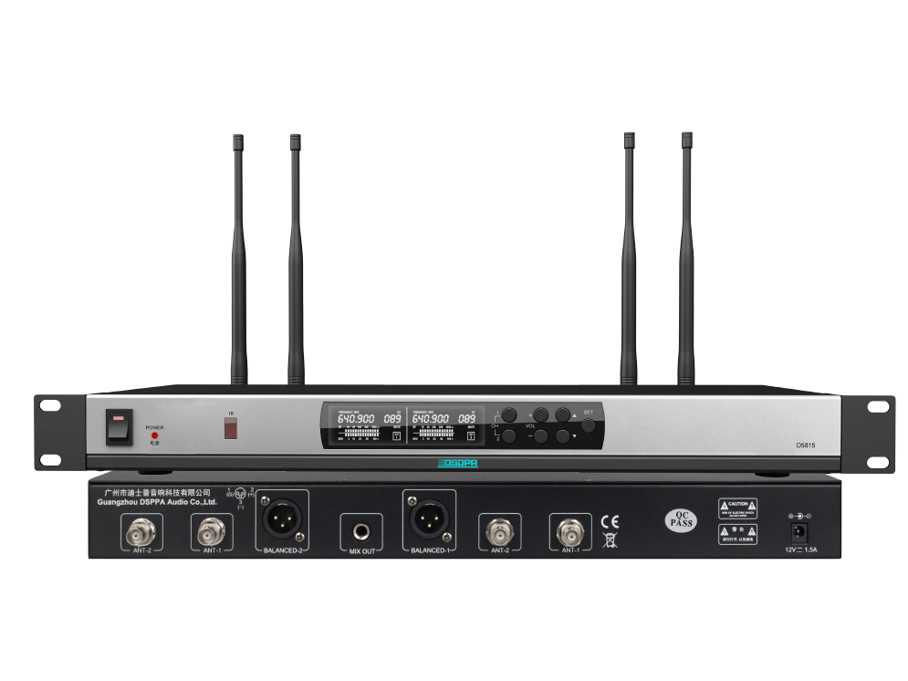 D5815: 2 Channels Wireless Microphone System Receiver
